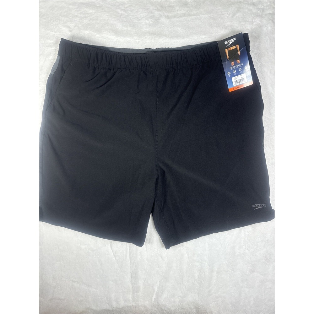Speedo Men Tech Volley Swim Short Black Grey XXL 38-40 1125254